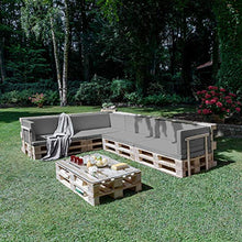 Beautissu Cuscino spalliera per divani con bancali Eco Pure 120x40x8cm per divanetti e panche da Giardino Grigio Chiaro
