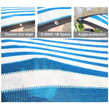BYWWANG Tenda da Sole a Strisce Blu e Bianche per Tende da Sole a Rete per Tende da Sole