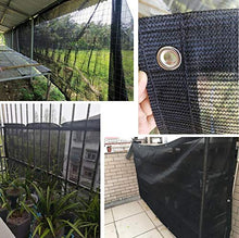 WXQIANG Panno Nero Outdoor Patio cromatica con Gommini di Protezione, Resistente ai Raggi UV Resistente Parasole Netto Serra Barn Kennel Coperto, 1M / 2M / 3M / 4M Largo Protezione Solare, Isolamento