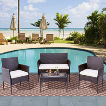 WYLZLIY-Home Set Mobili da Giardino Set Mobili da Esterno Seating Group per 4 Persone Balcone Set di Mobili Set da Giardino Set di Sofà per Giardino Balcone Terrazza