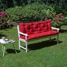 Beautissu Cuscino con Schienale Flair BR 120x100x10cm per panchine - Cuscino Lungo e Imbottito con spalliera - Rosso