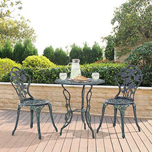 casa.pro Set da bistrot (3 Pezzi) (Verde) - in ghisa/Effetto Anticato