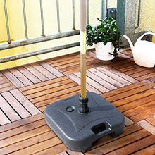 miozzi Base per Ombrellone da Giardino Riempibile 20-30 kg HDPE Nero 46x45x26 cm