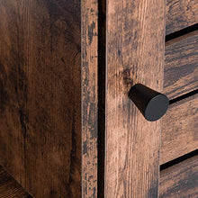 Q-HL Comodino Cabina Armadio da Cucina Armadio per Mobili da Cucina con 3 Ripiani Aperti per Soggiorno Camera da Letto - Vintage Brown + Nero