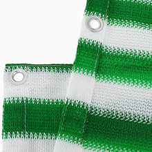 BAKAJI Tenda da Sole Telo Parasole a Righe in HDPE Resistente Protezione UV 90% per Balcone e Veranda Dimensione 150 x 290 cm con Anelli di Aggancio (Verde)