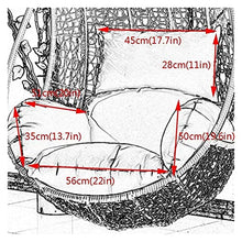 HYCy Cuscini da Esterno per sedie da Giardino Cuscini per Sedia Relax sospesi, Sedia a Dondolo in Rattan da Giardino Cuscino per Sedia a Uovo/Fodera-Cuscini per Sedia a Sdraio Rossi (Colore: Rosso)