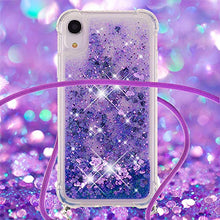Custodia protettiva in silicone e TPU con cordino per iPhone XR (6,1 pollici) (viola)