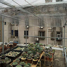 YYFANG Telo Impermeabile Esterno， Telone in PVC Trasparente con Occhielli in Metallo Pezzo di plastica, Baldacchino Antivento Ispessito, Copertura Antipioggia per Piante Pieghevole con Corda