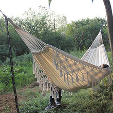 FFAN Amache, Amaca, Boho Grande Frangia Brasiliana macramè 2 Persone Doppia Amaca Deluxe Altalena Sedia a Rete Sedia sospesa per Interni altalene Amaca Confortevole