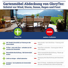 Glorytec Copertura per mobili da Giardino 200x160x70 - Protezione Impermeabile Contro Vento e intemperie - Copertura di Protezione per tavoli da Giardino Quadrati e per sedute Lounge