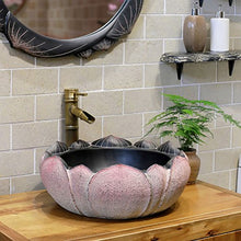 Creativo lavabo sopra lavabo da appoggio bagno Balcone Lavatoio Art Retro Style Home Wash Plate (45x17cm) Lavandini bagno