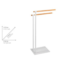 WENKO Piantana portasalviette e portabiti Macao, Acciaio, 43 x 79 x 24 cm, Bianco