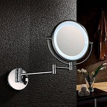 AECHOO Bathroom wall mirrors LED illuminated make-up mirrors 10X magnification Hidden installation Simply and luxurious Decor for Hotel Vanity Chrome finish