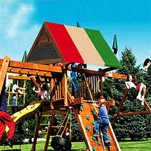 Iwinna - Telo di ricambio per tettuccio, universale, impermeabile, colorato, per parco giochi, giardino, patio, altalena, 132 x 226 cm