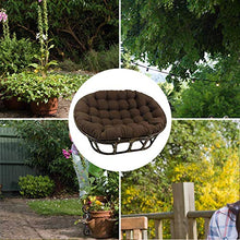 ZWPY Cuscino per Sedia Doppio Papasan-No, Cuscini per Sedia a Cesto sospesi, Cuscino per Sedia Amaca sospesa Sovradimensionato per Patio Giardino, Marrone Scuro
