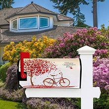 San Valentino Bike Albero rosso cuore ciclo cassetta postale copre giardino magnetico decorazione casa dimensioni standard 53,3 cm x 45,7 cm