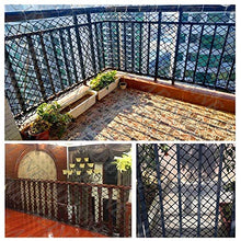 JFFFFWI Rete Nera, Rete Nera Rete da carico Esterna Rete da Bambini Scherma Rete a Rete Corda Rete di Sicurezza Ringhiera per Scale Balcone Patio Protezione ringhiera Scale Protezione Bambino Intern