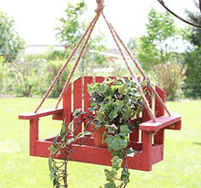 Lampade-Fiori Altalena 14B248-9 Altalena da Giardino 39 cm Mangime per Uccelli o Porta-Piante (Rosso)