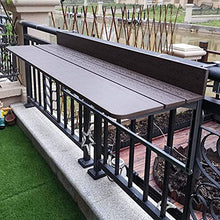 SFSGH Tavolo Pieghevole da Esterno con ringhiera da Balcone, Tavolo Pieghevole da Parete, Tavolo da Balcone Regolabile (Colore: caffè, 8 Misure)