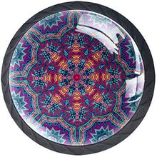 Mandala Hipple Pomelli per Porta Set di 4 Pomelli per Mobili Manopole per Cassetti Cucina Armadio Vetro