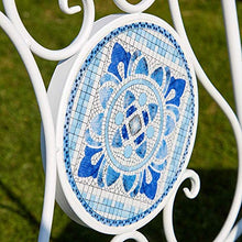 Arontime - Set da tavolo da bistrot con tavolo da 60 cm, con 2 sedie pieghevoli, mobili da giardino