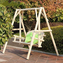 DGHJK Altalena da Giardino Sedia a Dondolo da Esterno per mobili da Esterno, Sedia a Dondolo Doppia da terrazza Impermeabile e anticorrosione in Legno massello