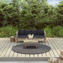 FAMIROSA Set Divani da Giardino 2 pz con Cuscini in Polyrattan Beige-9330
