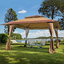 Gazebo a pop-up, riparo, gazebo, adatto per il cortile, giardino, matrimonio,Brown
