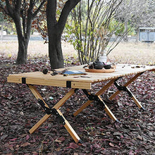 LHY HOME bambù Tavolo da Campeggio Tavolo da Picnic Pieghevole Tavolo da Giardino Portatile Alta capacità può Ospitare 4-6 Persone,Marrone,M