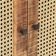 vidaXL Credenza 60x35x75 cm in Legno di Mango Grezzo e Canna Naturale