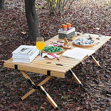 LHY HOME bambù Tavolo da Campeggio Tavolo da Picnic Pieghevole Tavolo da Giardino Portatile Alta capacità può Ospitare 4-6 Persone,Marrone,M