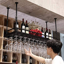 LXD Portabici Di Vino, Bicchiere Di Vino Sospensione Sospensione Holder Goblet Holder Bar Contatore Sottosopra,Black-180 * 35 cm