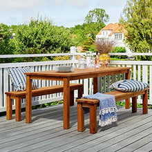 Cesis - set tavolo + 2 panche in legno impregnato set da giardino 8 posti made in italy
