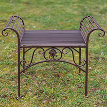 Giardino Panca Stile Antico Ferro del Giardino del Metallo Marrone Parco