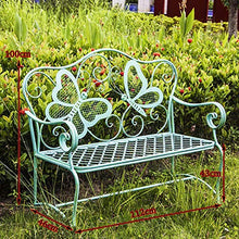 Creative LDF Panchine da Giardino, Vecchie Sedie in Metallo per Esterni in Ferro Battuto, Piccole Sedie Doppie per Balconi, Patio E Cortili, Parchi, Mobili da Giardino, 112x100x46cm