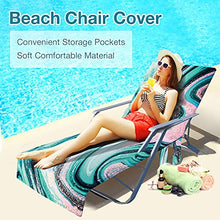 Sdfsa - Coprisedia da spiaggia per chaise longue con tasche laterali per piscina, sdraio, prendisole, vacanza