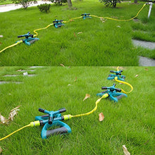 kdjsic Irrigatore Automatico d'Acqua da Giardino Rotante a 360 Gradi 3 ugelli irrigazione Erba Prato impianto di irrigazione Strumenti per Tubi