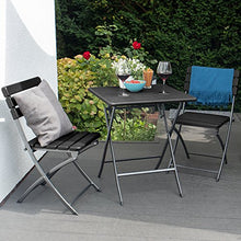 Vanage VG-8724 Tavolino, Plastica HDPE, Nero, 61.5 x 61.5 x 73 cm