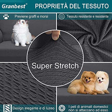 Granbest 1-Pezzo Copridivano Elasticizzato 4 Posti Universale Antiscivolo Fodera per Divano Design a Strisce Tessuto Spesso (4 Posti, Grigio)