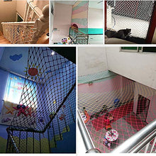 QSs-Ⓡ Balcony Anti-Fall Net Decorative Fish Net Wall Decoration，Safety Netting for Railings/Stairs，Natural Jute Material