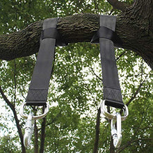 Yooyg - Kit di cinghie per dondolo con albero da appendere, 150 cm, con 2 ganci a moschettone e anelli a D, per amache, pneumatici e piattini