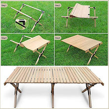 JGHF - Tavolo pieghevole in legno da campeggio, portatile, pieghevole, per picnic, picnic, campeggio, viaggi, barbecue (02)