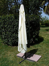 GARDENIA AMZ025 Ombrellone ad Arco, Marrone/Ecrù, 2.5 x 2.5 m
