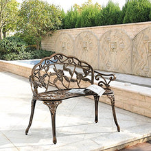 casa.pro] Giardino Panca Ghisa Antico Panchina in Ferro Bronzo Rotondo