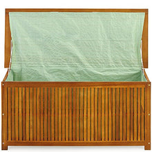 Deuba Cassapanca da Giardino 117x50x59cm Legno Acacia Baule Contenitore Esterno multibox portacuscini Fodera Interna