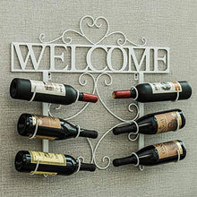 TIDLT Rack Portabottiglie da Parete per Vino, in Grado di Contenere Fino A 6 Bottiglie (Colore : Bianca)