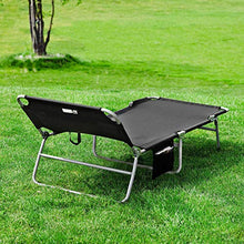 SoBuy® 2 x Sdraio Pieghevole,lettini Prendisole,Schienale reclinabile,Nero,OGS35-SCH,IT