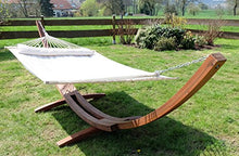 SAS AS-S Amaca XXL Deluxe Nobile 410cm con Cornice in Legno larice MOD. Filled Edition Cream