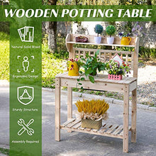 Banco da Lavoro per Giardinaggio 100x45x140 cm in Legno Naturale