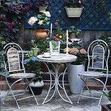LONG-L Set da Bistrot da Esterno in 3 Pezzi Tavolo E Sedie | Tavoli E Sedie da Giardino Pieghevoli,per Giardino,Portico,Cortile,C-1xtable,2xchairs